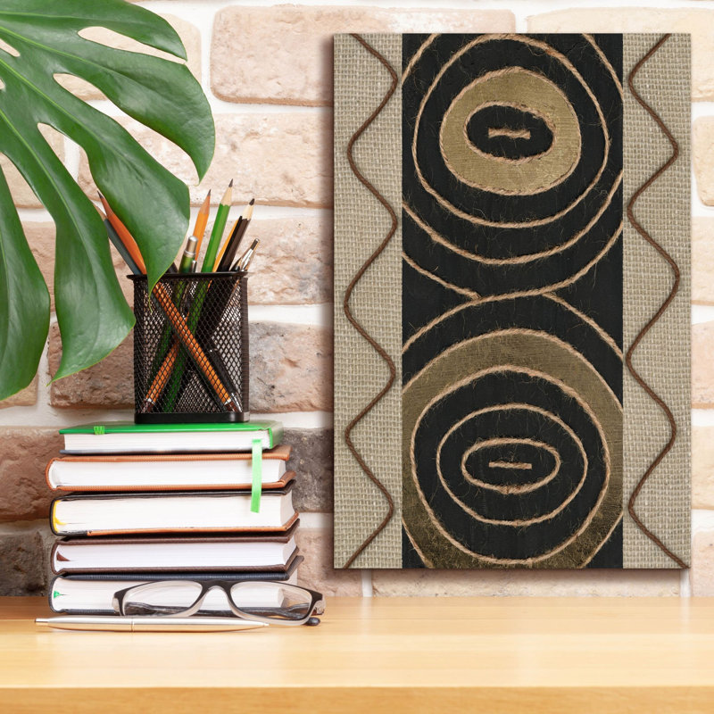 "Epic Graffiti" Tribal Linkage 1 "par Alonzo Saunders, art mural sur toile, 12 po x 18 po