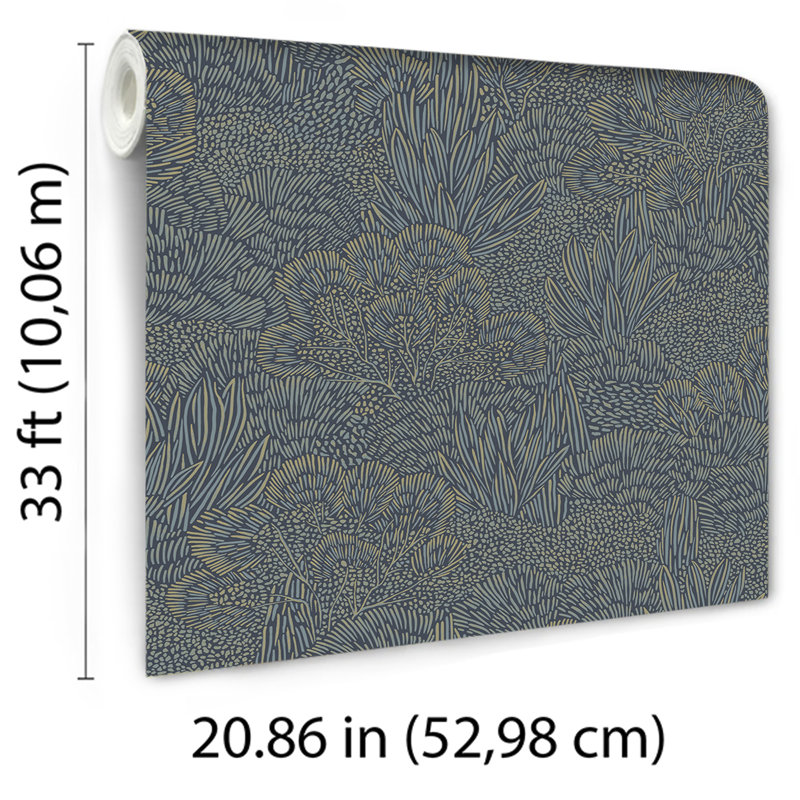 Papier peint Samba Botanica, Bleu