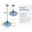 Luminaire suspendu simple sphère à abat-jour en verre bleu 9,84 pouces Margery