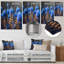 Décoration murale fougères monochromes bleu Ethereal Dream I - fougères-1785870802-1785870381