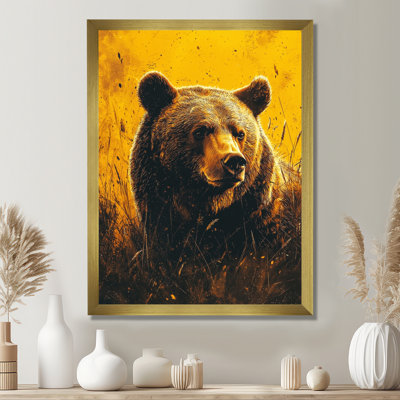 «Summer Grizzly In The Wildflowers I», reproduction d'art sur toile