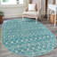 Tapis bleu turquoise en polypropylène tissé à la machine Briehn-860863628