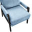 Chaise rembourrée en chenille bleue de style Mid-Century moderne - sièges confortables, dossier amovible, structure en bois robuste avec revêtement luxueux, coussin réglable, solide-1104574497
