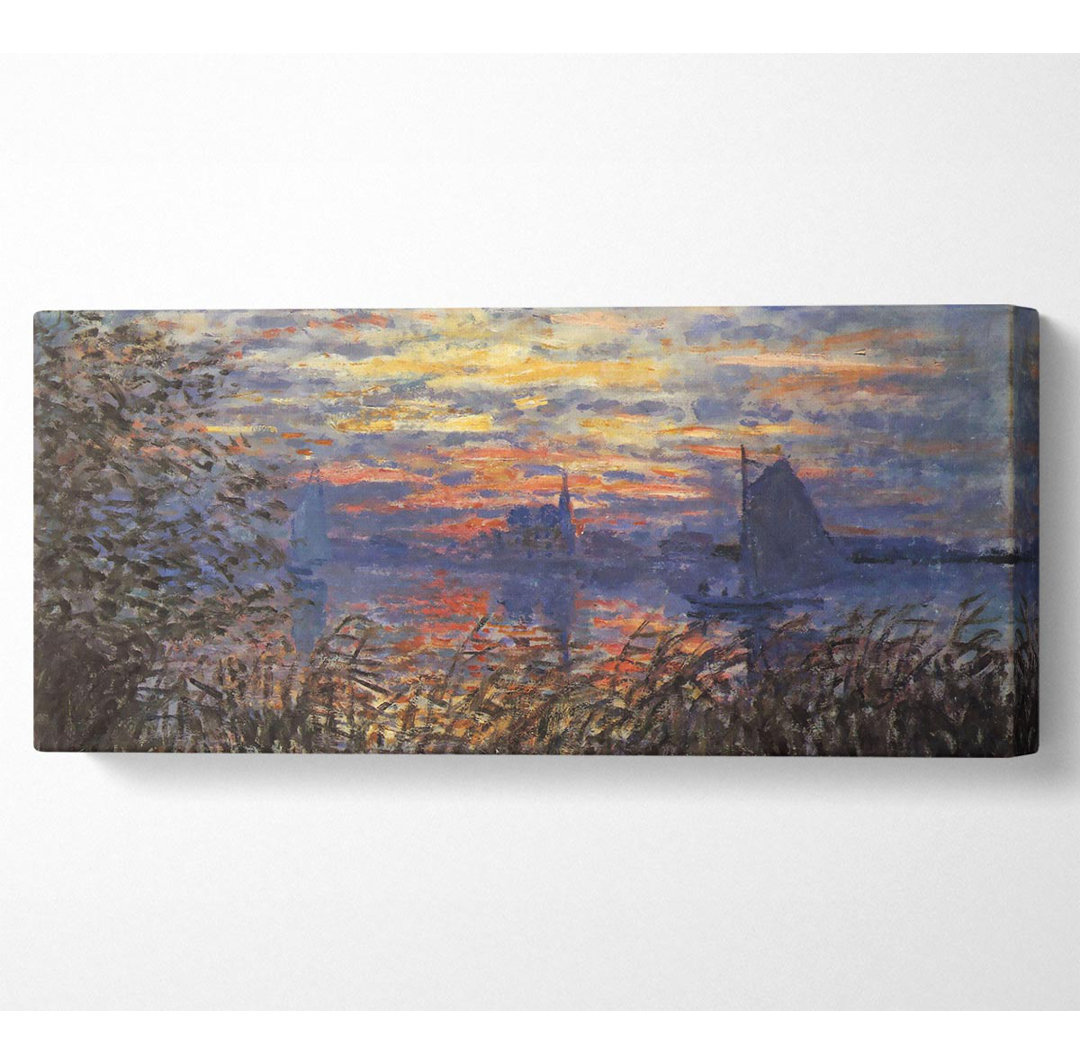 Monet Sonnenuntergang an der Seine - Leinwanddrucke auf Leinwand