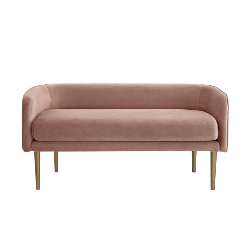 Banc rembourré 50 po, Rosé, Doré