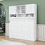 Grand lit escamotable avec tablettes, conception murale