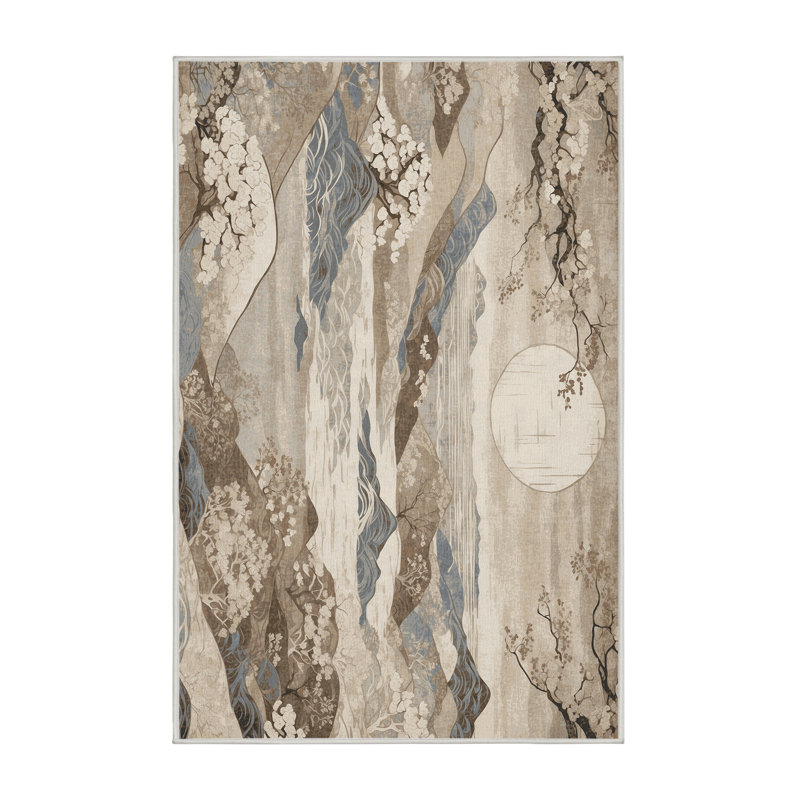 Scarlet Cascade Rug, Rectangle 8' x 10'