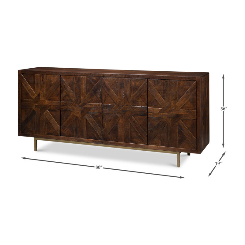 Griglia 80'' W Solid Wood Sideboard