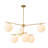 6-Light Opaque White Glass Sphere Tiered Chandelier