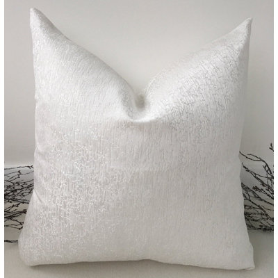 Abstract White Square Cushion Cover