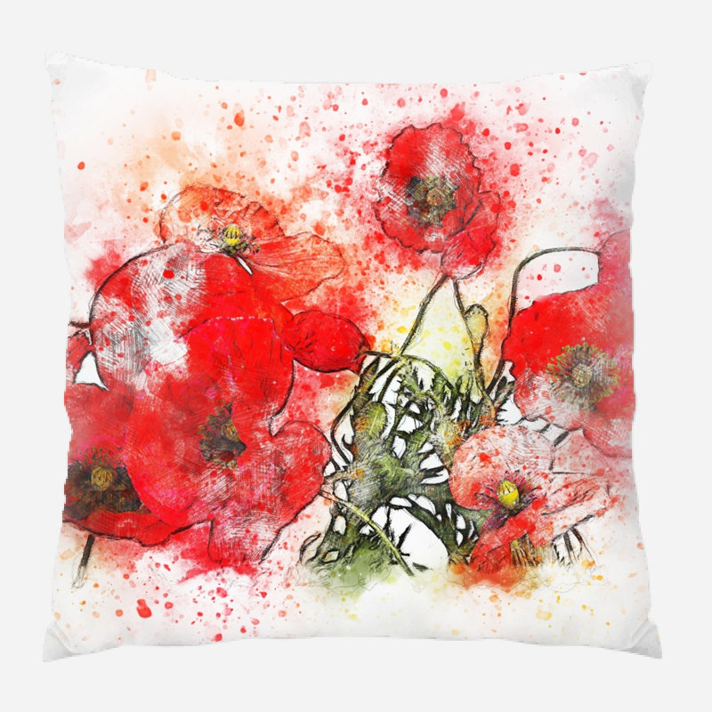 Housse et insert de coussin carré Marchelle, Microsuède, Intérieur