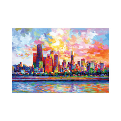 Chicago Skyline by Leon Devenice iCanvas