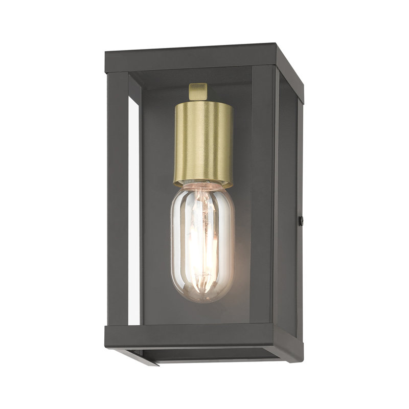 Eyoas Wall Light, 8" H x 4.5" W x 3.95" D, Bronze