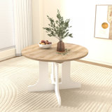 Versatile Oval Dining Table with Removable Leaf and Sturdy Trestle Base