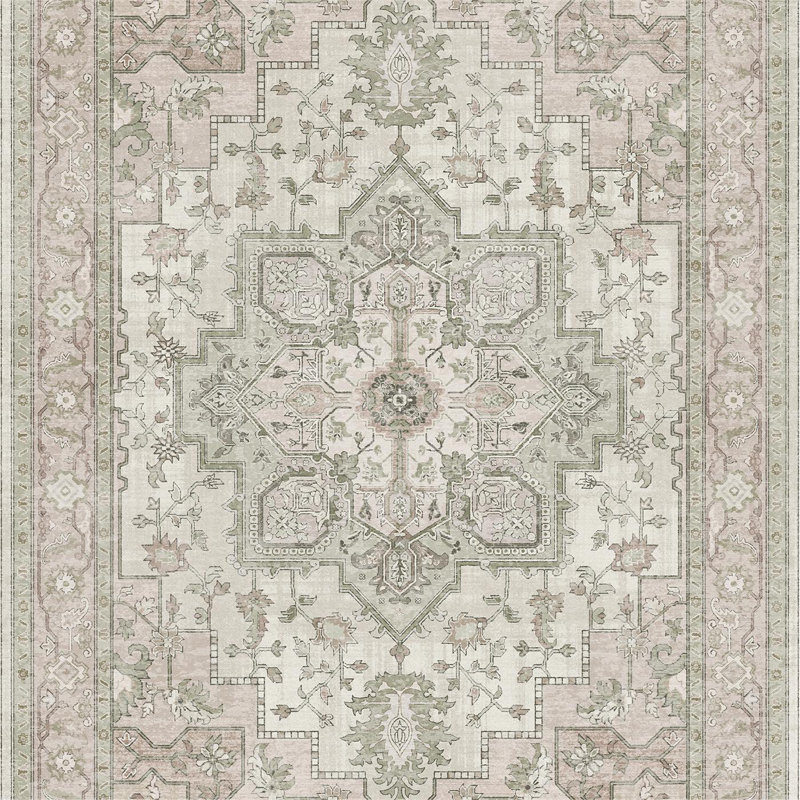 Tapis oriental performance Roehit, Bleu, Tapis de couloir 2 pi x 6 pi