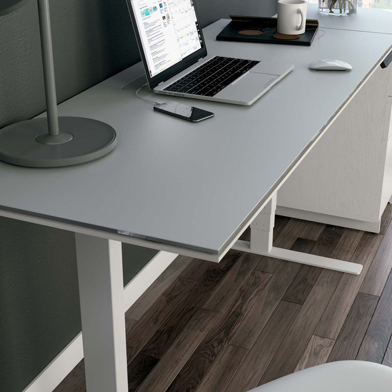 Centro Height Adjustable Computer Desk, 24.75" H x 60" W x 24" D