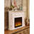European-style solid wood decorative fireplace cabinet with simulated flame electric fireplace core-365660079