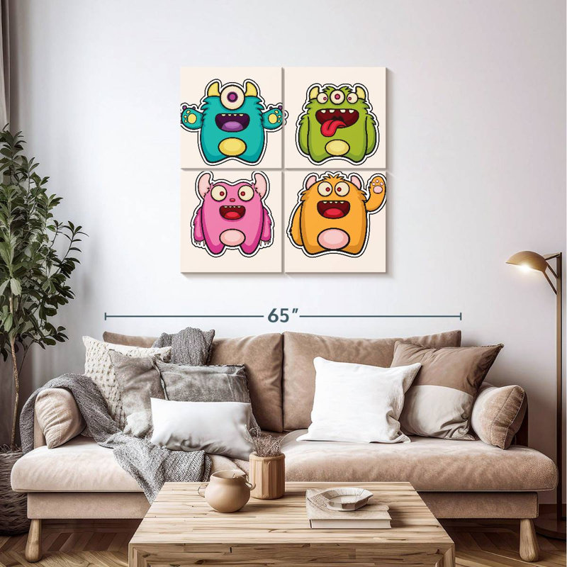 Ashelle Baby Monsters Hello, 38" H x 38" W