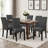 Modern Faux Leather Waterproof Upholstered Dining Chair (Set of 6)-1351385539