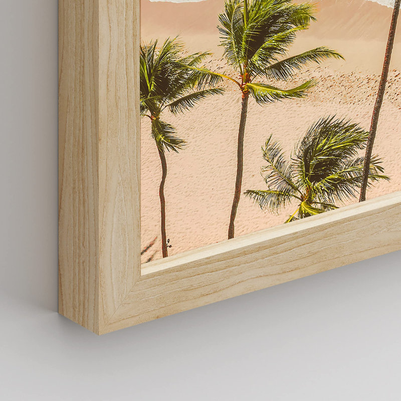 Palmier tropical 4 pièces Ocean Beach, Naturel, H 10 po x l 8 po