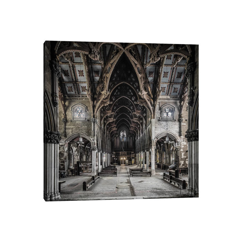Gothic Church by Simon Yeung - Print on Canvas, 66.04 cm H x 66.04 cm W, Wrapped Canvas