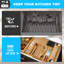 Bamboo Cutlery Drawer Organiser Extendable Flatware Caddy