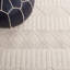 Tapis en laine fabriqué à la main à motif géométrique ivoire / gris Jaylenne-1098313396