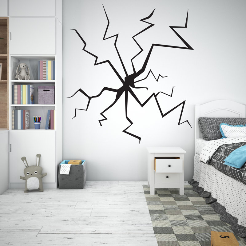 Décalcomanie murale fissuré, autocollant mural fissuré, décalcomanies murales en vinyle cassé fissuré, décoration murale chambre de bébé, décalcomanie de salle de jeu 361RS