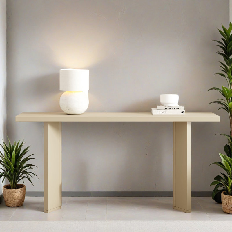 Table d'appoint 63,02 "pour le couloir, Beige