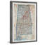 «Blue Alabama Map», impression encadrée sur papier-1860032833