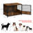Dog Crate And Side Table, Large,Oak-2145052312