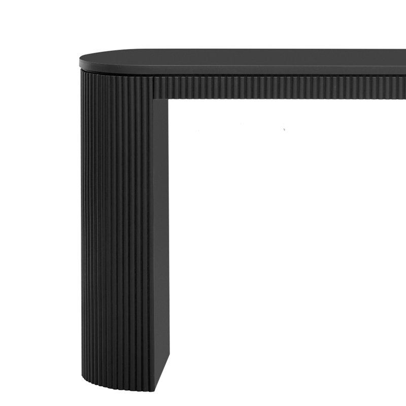 Console incurvée à rayures verticales uniques