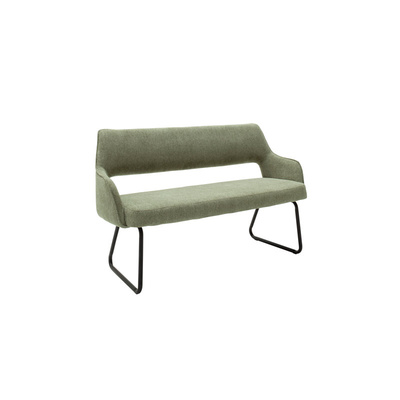 Acelynn Polyester Upholstered Bench, Olive