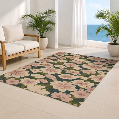 Tapis d'intérieur et d'extérieur brun Botanical