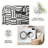 1PC Geometric Grey White Block Maze Pattern area rugs for Living Room, Soft and Comfortable, Suitable for all seasons, easy-to-maintain, machine washable Indoor floor mat, Under Table Farmhouse suitable for dining room, bedroom, home office,-120658147