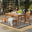 Bictor 4 - Person Acacia Patio Dining Set with Rectangular Table-90563279
