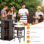 Ensemble de bar Latitude Run® avec structure en acier et matériau extérieur en osier
