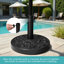 45 lb Base de parasol autoportante en béton, noir
