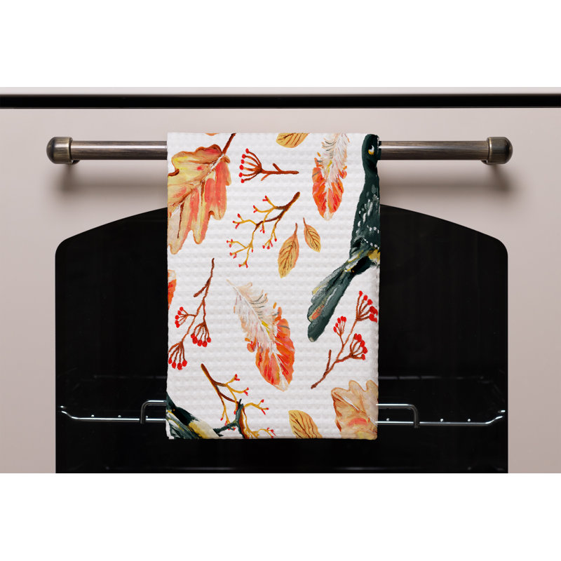 Cotton Floral Waffle Kitchen Towel