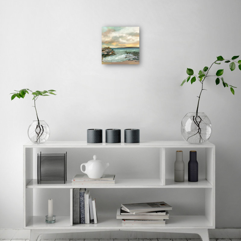 Secret Cove Coastal Canvas Art Print in 35" Square
