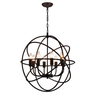 Margo 8 - Light Dimmable Globe Chandelier