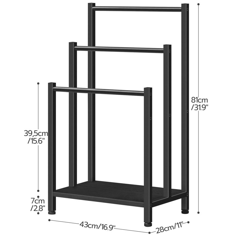 Metal Blanket/Quilt Rack, Black