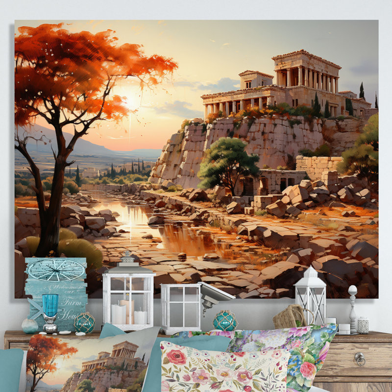 " Greece Emperor Dreams I ", 12" H x 20" W x 1" D, Wrapped Canvas