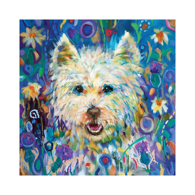 Westie by Sue Gardner - Painting on Canvas, Wrapped Canvas, 66.04 cm H x 66.04 cm W x 1.91 cm D