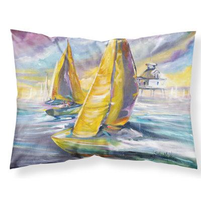 Sailboat With Middle Bay Lighthouse Microfiber