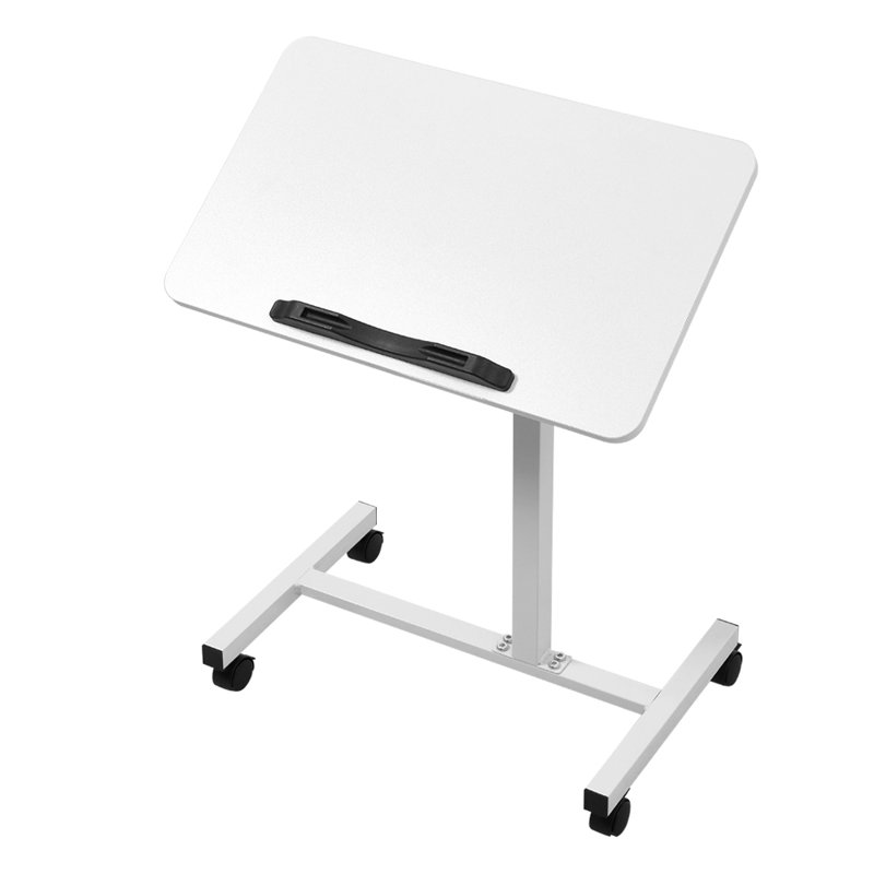 Adjustable Metal Base Computer Desk, White