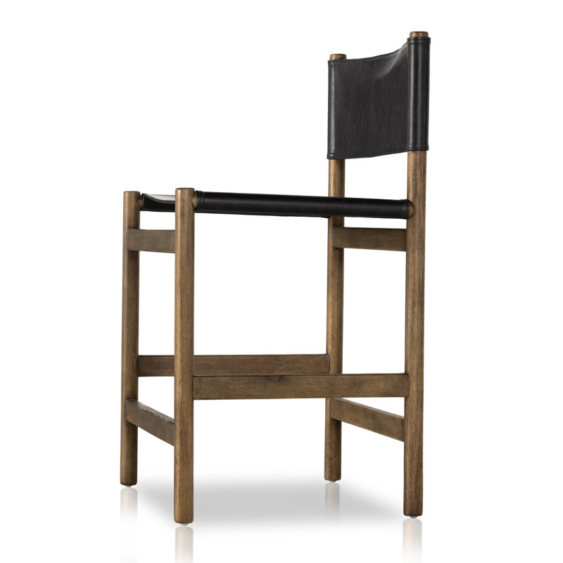 Kena Stool-Sonoma Black-Counter, Bar Stool (30.5" Seat Height), Vintage Natural, Black