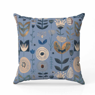 Coussin en suède Baltic Blossoms