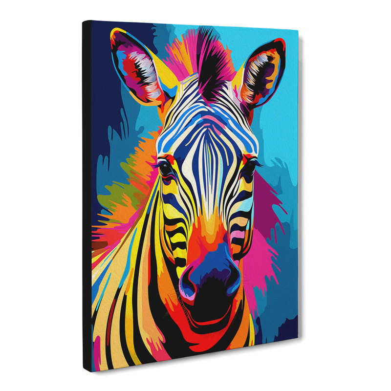 Zebra Pop No.2 - Print, 50cm H x 35cm W x 3cm D