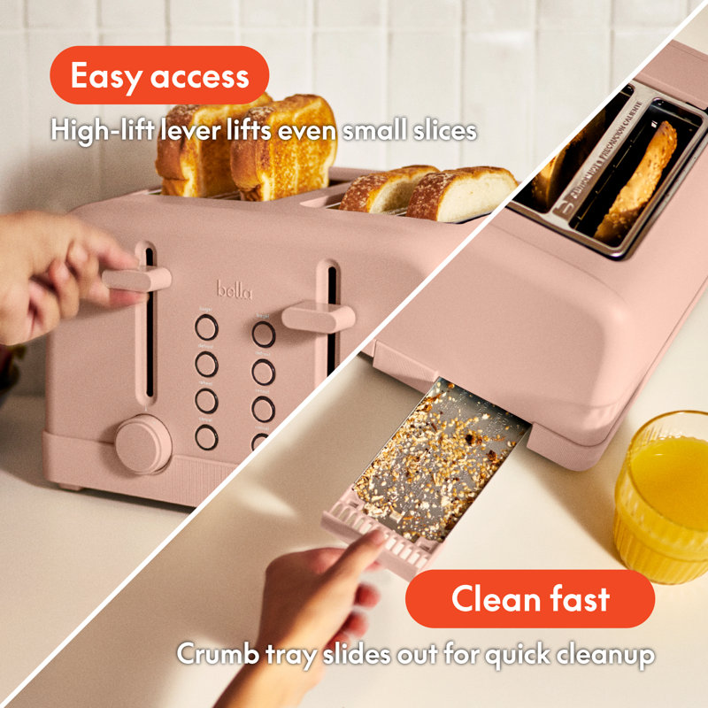 Bella 4-Slice Extra Wide Slot Toaster, Blossom